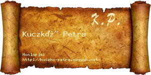Kuczkó Petra névjegykártya