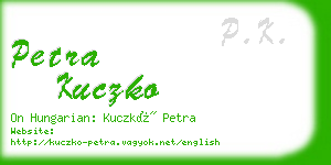 petra kuczko business card